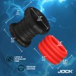 (image for) 2-in-1 Silicone Cock Ring - Red