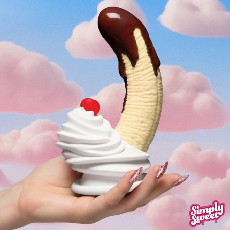 (image for) Chocolate Dipped Banana Split Premium Silicone Dildo