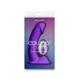 (image for) Colours - Curve - Vibrating w/ remote - 6" Dildo - Purple