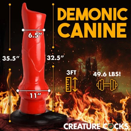 (image for) Hell-Hound Canine Penis GIANT 3' Dildo