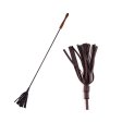 (image for) Leather Riding Crop With Wooden Handle Black
