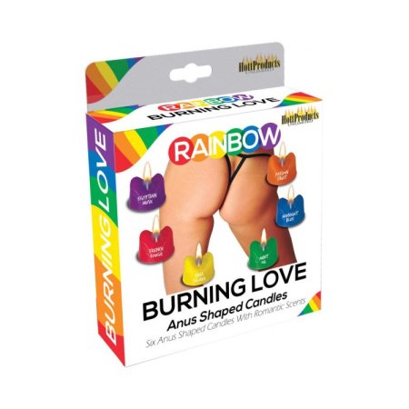 (image for) Burning Love Anus Candles -Assorted 6pc