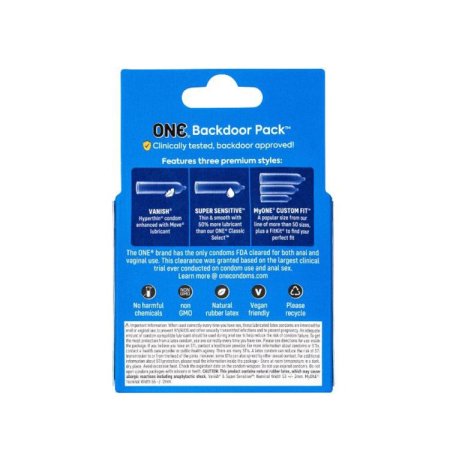 (image for) ONE Backdoor Condoms - 3pk