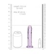 (image for) 6" Realistic Dildo No Balls - Purple