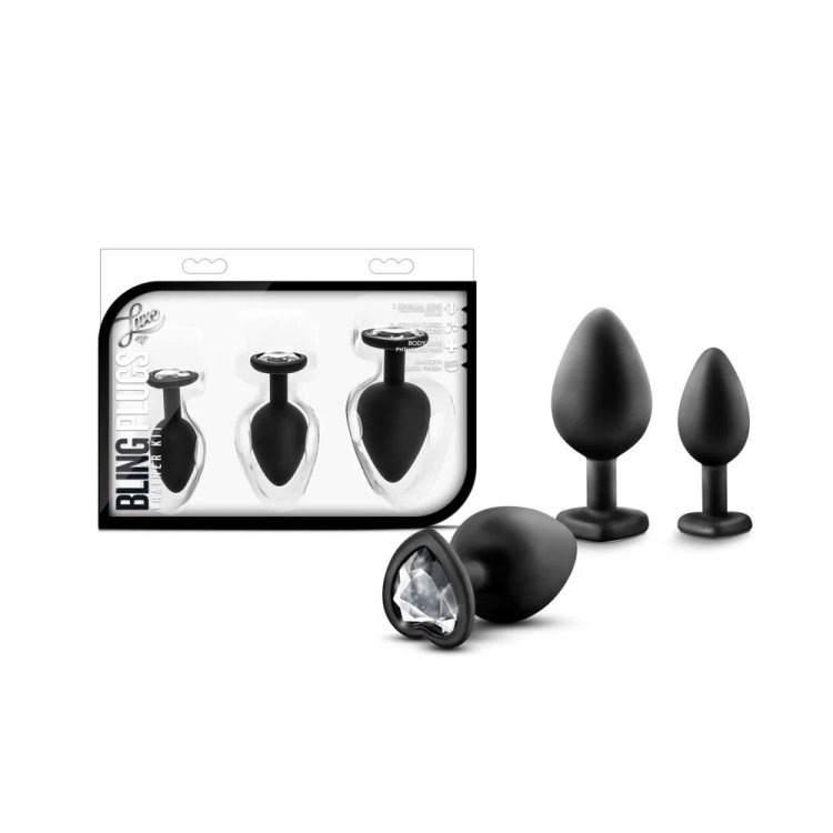 (image for) Luxe Bling Plugs Training Kit - White Gems 3pc