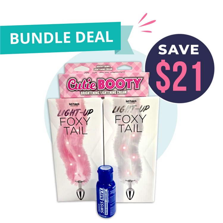 (image for) Light-Up Foxy Tail + Anal Care Value Bundle