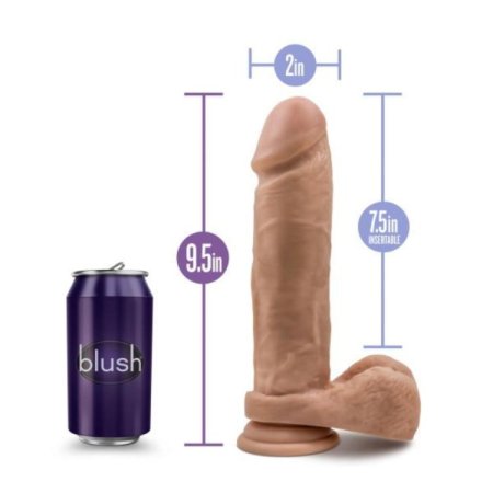 (image for) Au Naturel 9.5 In-Dildo w Suction- Mocha