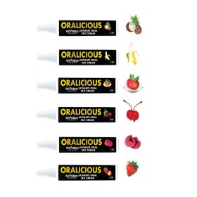 ORALICIOUS ASSORTED FLAVORS 144PC/DISPLAY 2ML TUBES