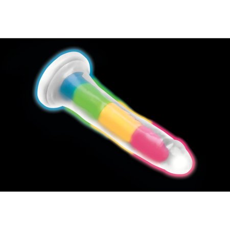 (image for) Lollicock 7" GID Rainbow Silicone Dildo*