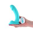 (image for) Colours - Curve - Vibrating w/ remote - 5" Dildo - Teal