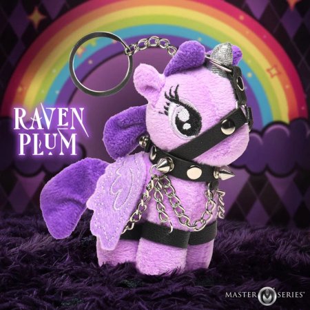 (image for) Raven Plum Bondage Pony Keychain - Purple