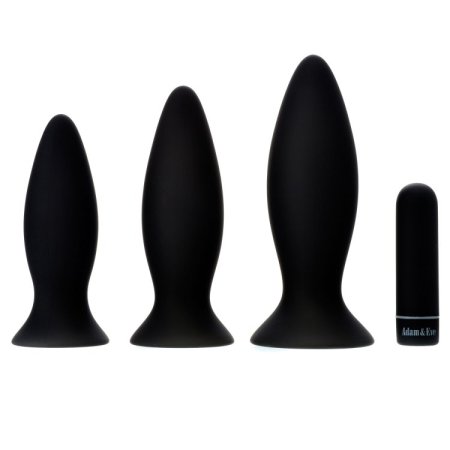 (image for) Adam & Eve Rechargeable Vibrating Anal Plug Trainer Kit