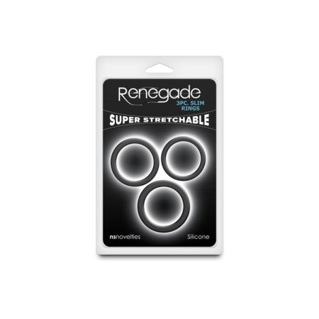 (image for) Renegade - 3pc Slim Rings - Black