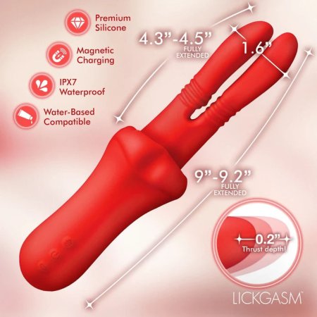 (image for) Double Licker Thrusting Silicone Vibrator