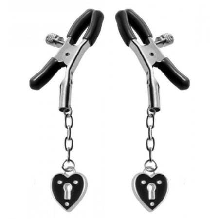 (image for) Charmed Heart Padlock Nipple Clamps