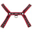 (image for) PVC O.T.H Front Harness Black with Red Piping / Small/Medium