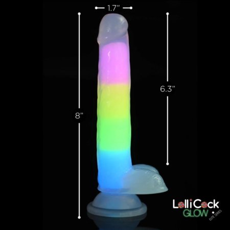 (image for) Lollicock 7" GID Rainbow Silicone balls*