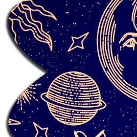 Midnight Celestial Sun & Moon Petal Breast Pasties