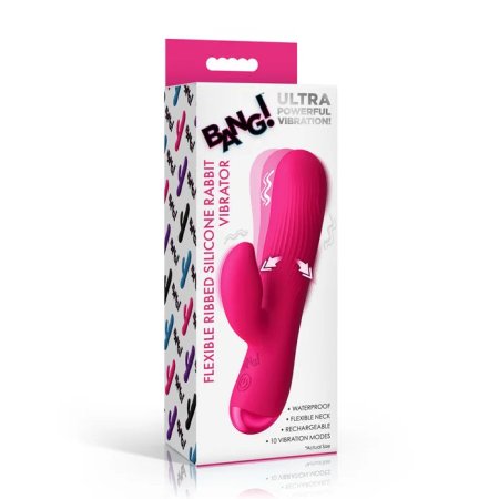 (image for) Flexible Ribbed Silicone Rabbit Vibrator