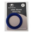(image for) Wide Silicone Donut Ring - Blue 2"