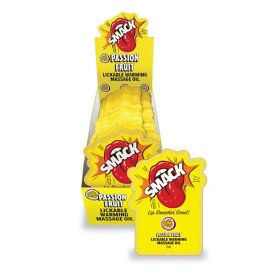 SMACK Warming & Lickable Massage Oil, Passion Fruit 3ML Pouch Display of 36 ?️