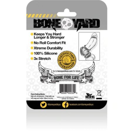 (image for) BoneYard Silicone Ring 2"/50mm - Black