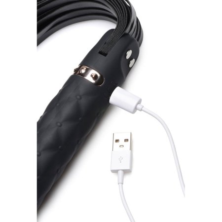(image for) Vibra-Lasher 9X Vibrating Silicone Dildo Flogger