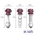(image for) The Sacred Rose Anal Plug & Dildo Glass Trio