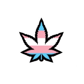 Enamel Pin: Trans Weed Leaf Enamel Pin: Trans Weed Leaf