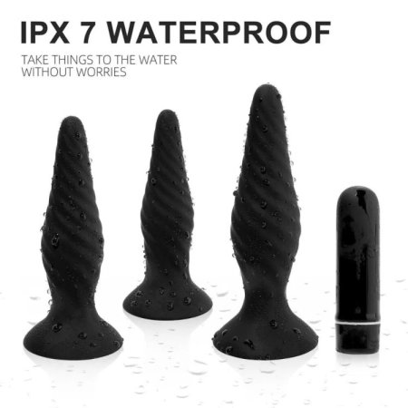 (image for) TESTER - Idris R/C Vibrating Anal Plug Set 5pc