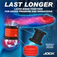 (image for) 2-in-1 Silicone Cock Ring - Red