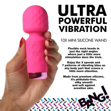 (image for) 10X Mini Silicone Wand - Pink