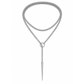 PUNK-O-RING Double-Wrap Slip Chain - Silver