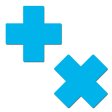 (image for) Plus X: Glow-in-the-Dark Neon Cross Pasties - Turquoise