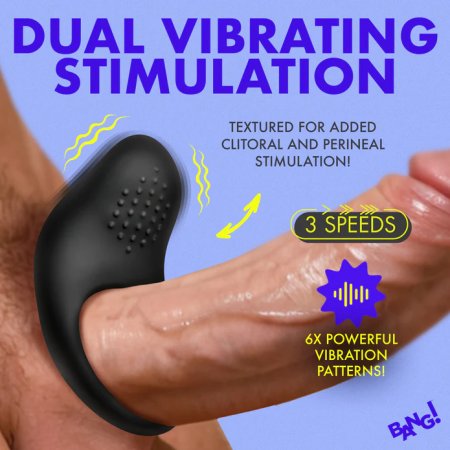 (image for) Vibrating Silicone Cock Ring - Black