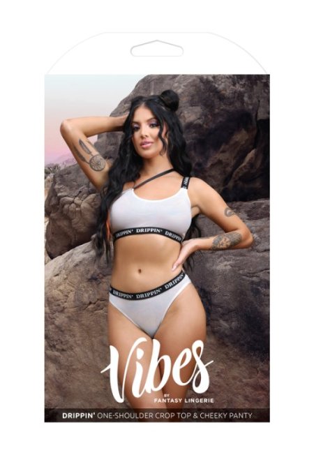 (image for) Drippin' One-Shoulder Crop Top & Cheeky Panty