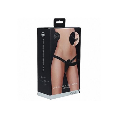 (image for) Dual Silicone Ridged Strap-On Adjustable