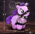(image for) Raven Plum Bondage Pony Keychain - Purple