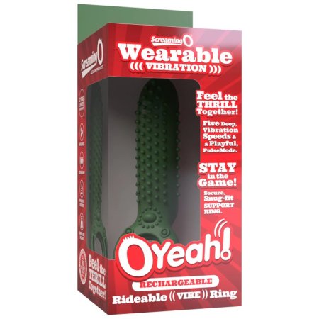(image for) Rechargeable OYeah Vertical Silicone Rechargeable Ring - Green