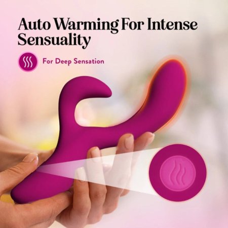 (image for) Blush - Quinn - warming Rabbit Vibrator - Burgundy