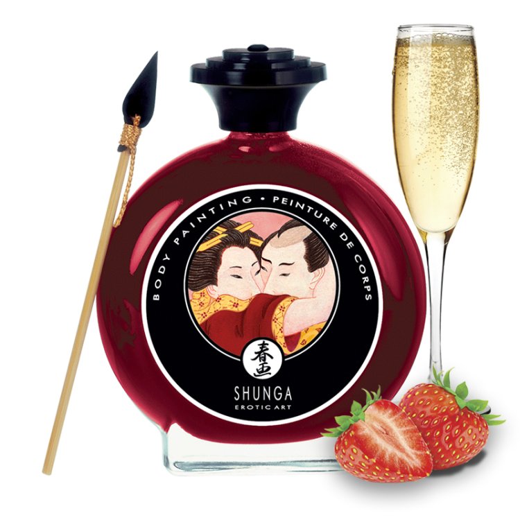 (image for) TESTER - Edible Body Painting - Sparkling Strawberry Wine