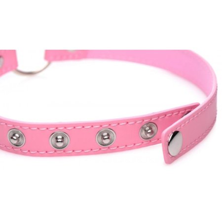 (image for) Kinky Kitty Ring Slim Choker - Pink