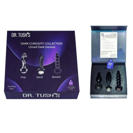 (image for) Dark Curiosity Set – All-Glass Anal Plug Trio