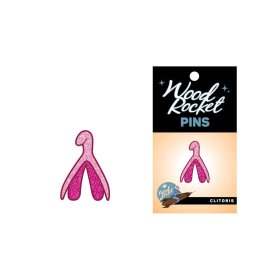 Enamel Pin: Clitoris - Sparkly Pink * Enamel Pin: Clitoris - Sparkly Pink *