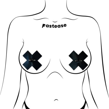(image for) Pierced Liquid Black Cross w/ Barbell