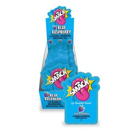 SMACK Warming & Lickable Massage Oil - Blue Raspberry 3ML Pouch Display of 36 ?