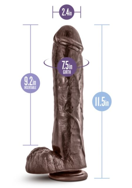 (image for) Dr Skin Mr Savage 11.5" Dildo -Chocolate
