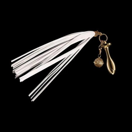 (image for) Detachable White Flogger-Tail Plug Kit with Rose-shape Plug