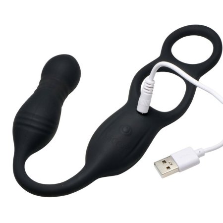(image for) Hyper Thrusting and Vibrating Anal Plug with C-Ring