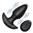 (image for) Thrusting & Vibrating Silicone Butt Plug w/ RC - Black